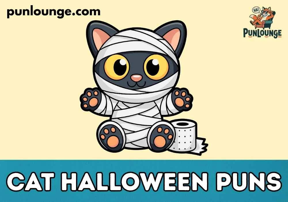 Cute Cat Halloween Puns for Kids