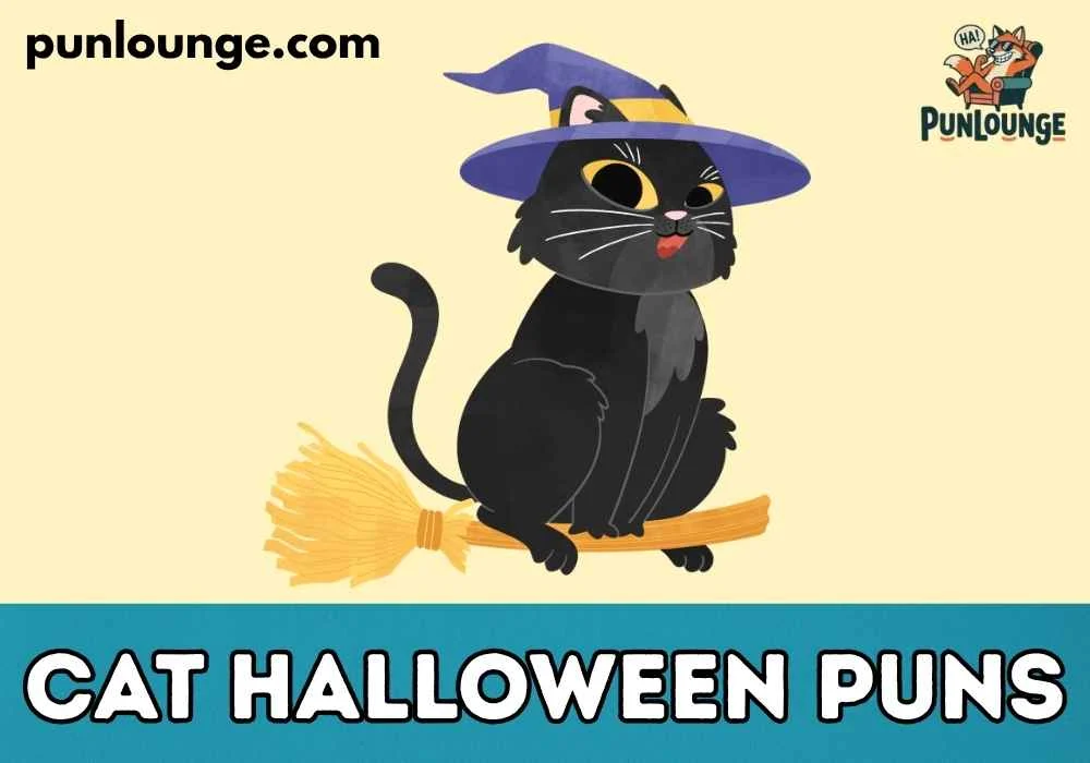 Short Cat Halloween Puns for Instagram